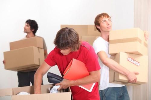 Team loading boxes and furniture for a Bickley relocation