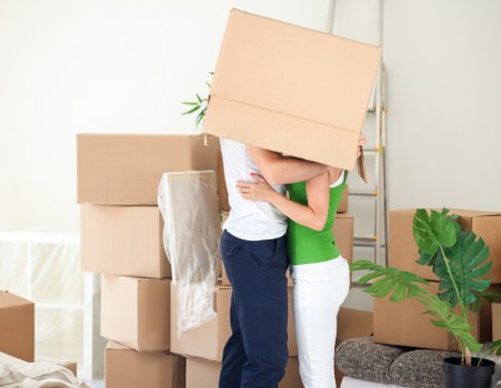 Furniture and boxes being loaded for a Bickley removal job