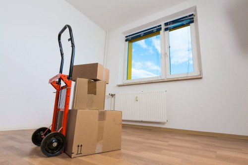 Careful handling of office contents during a local business move